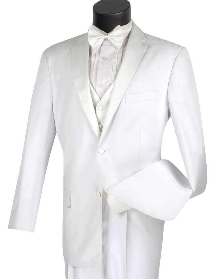 Perfektes Herren-Anzugset: Elegantes Weiß mit passendem Kragen – Jetzt bestellen!